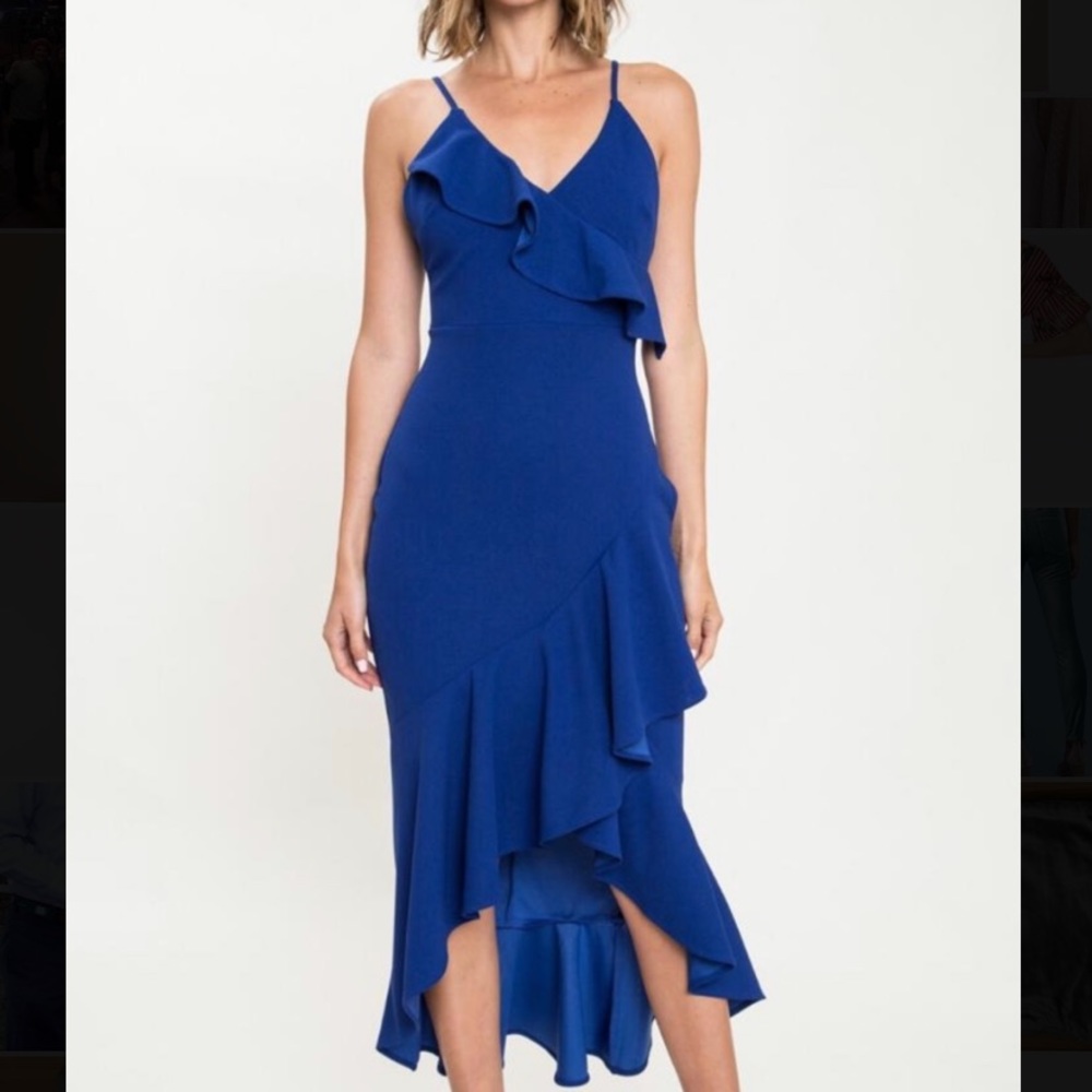 TAGS ON-Never worn L’atiste CobaltBlue Party Dress